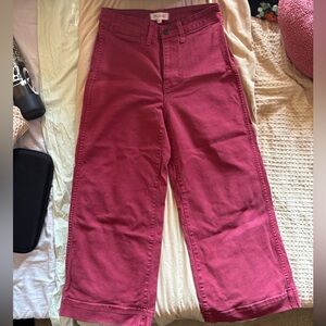 Madewell♥️Dark Red High Waist/Wide Leg Pants!